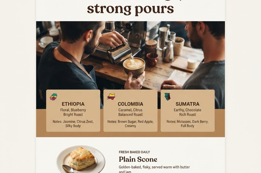 Concept website design for Driftwood Coffee